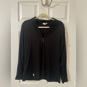 Black Long Sleeve Golf Quarter Zip